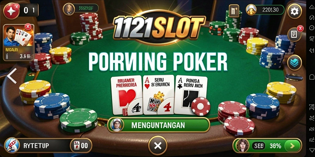 Screenshot menunjukkan gameplay seru di 1121SLOT dengan pemain yang aktif.