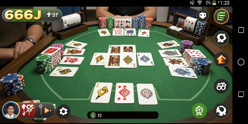 Screenshot 666J menampilkan gameplay Gaple yang seru.