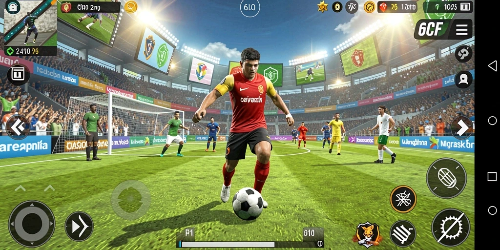 Tampilan gameplay <strong>6CF</strong> yang menampilkan aksi olahraga seru.