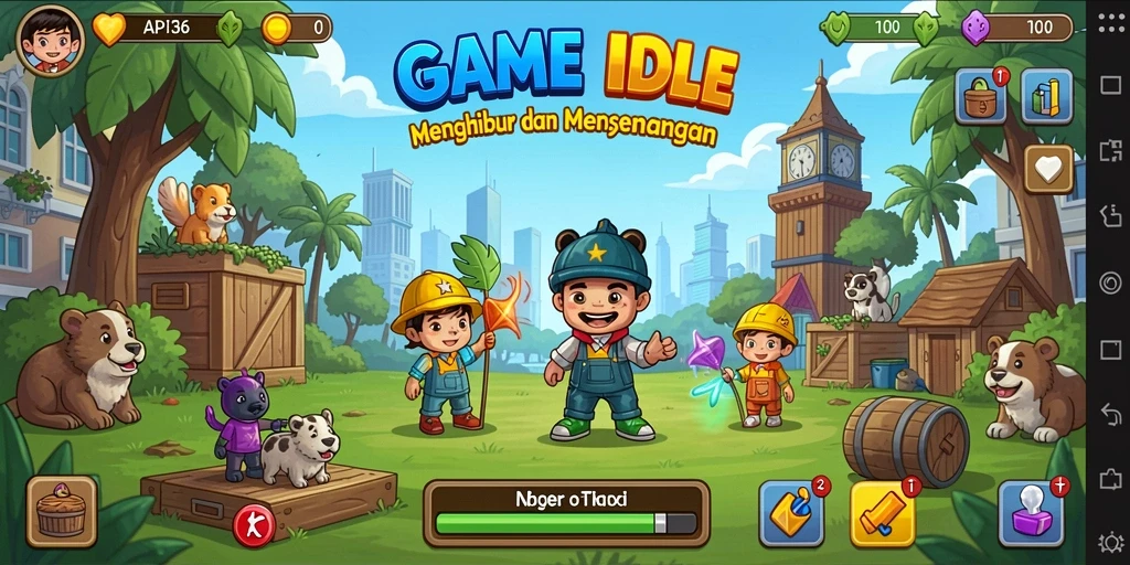 Tangkapan layar gameplay API36 menunjukkan karakter yang berkembang dalam dunia yang menawan.