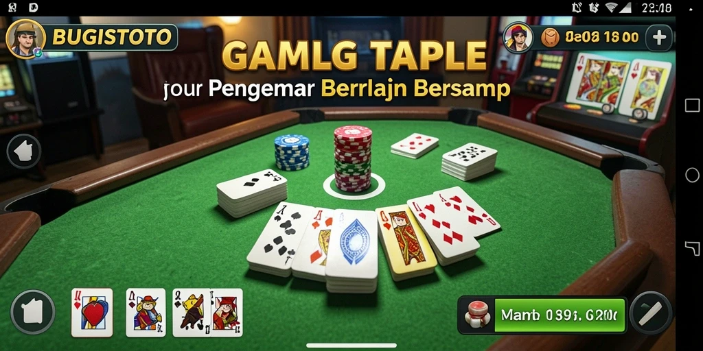 Tampilan menarik dari gameplay Gaple di BUGISTOTO.