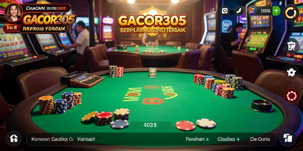 Screenshot utama GACOR305 menampilkan gameplay Kasino yang seru.