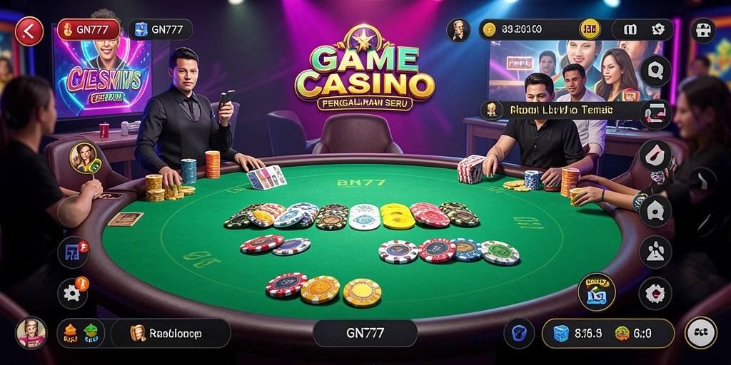 Screenshot gameplay GN777 yang mendebarkan dalam suasana Live Casino.
