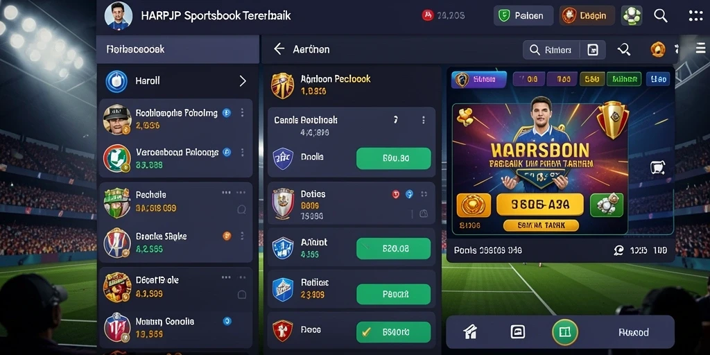 Gameplay menarik dan interaktif dari aplikasi Sportsbook HARAPJP.