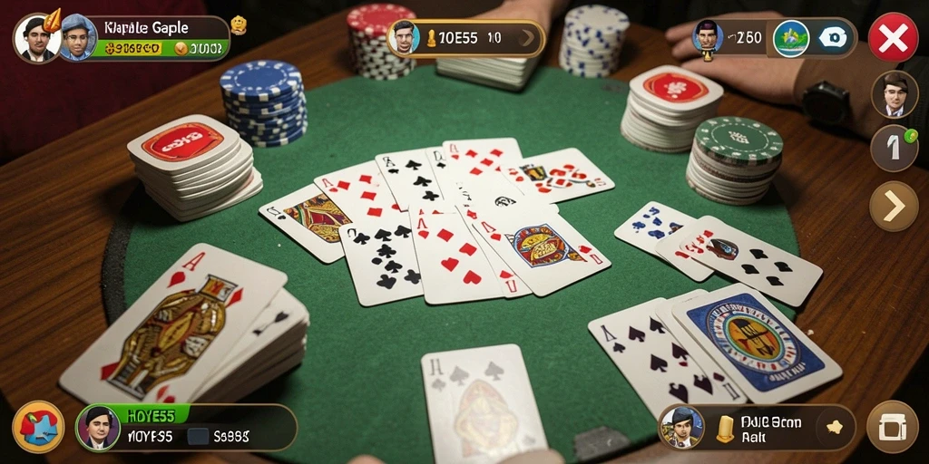 Screenshot gameplay Gaple yang seru di HOYE55.