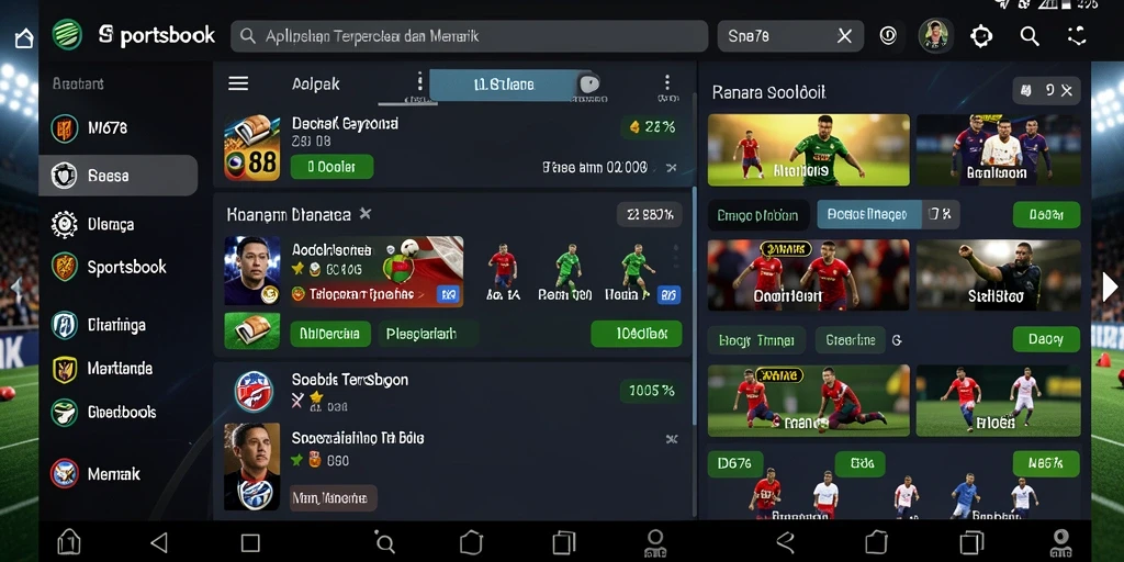 Tampilan antarmuka pengguna aplikasi Sportsbook ID678 saat bermain.