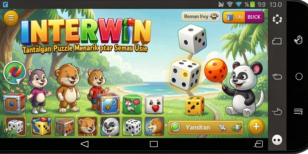 Screenshot ini menunjukkan gameplay seru dari INTERWIN.