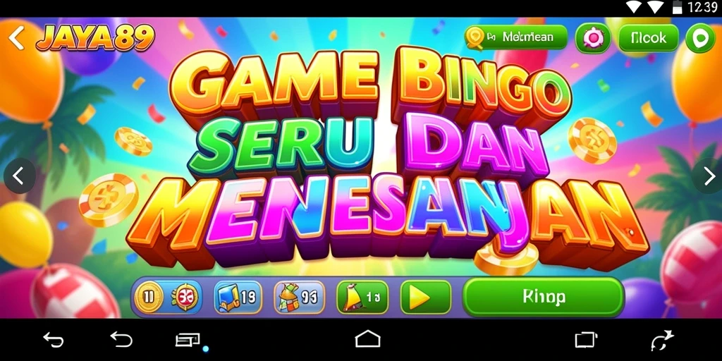 Screenshot gameplay Bingo JAYA89 yang menarik dan interaktif.