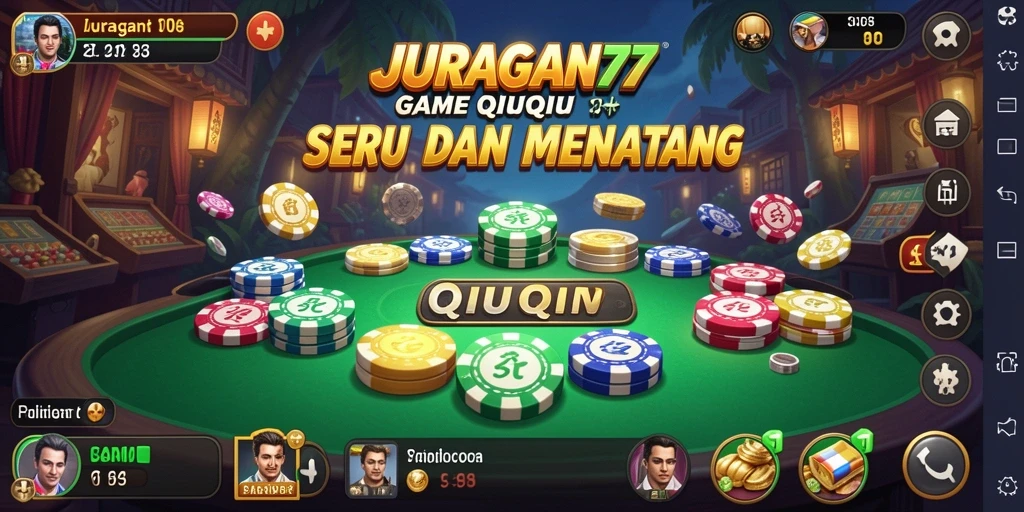 Gameplay QiuQiu yang kompetitif dan seru di JURAGAN77.