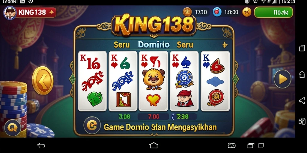 Tampilan gameplay Domino yang seru dan interaktif.