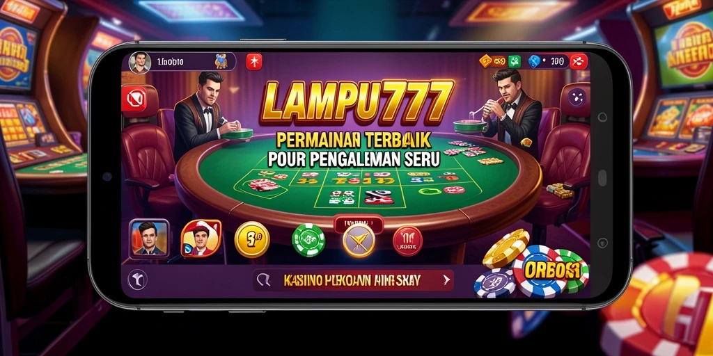 Tampilan gameplay menarik di LAMPU777 dengan grafis Kasino yang memukau.