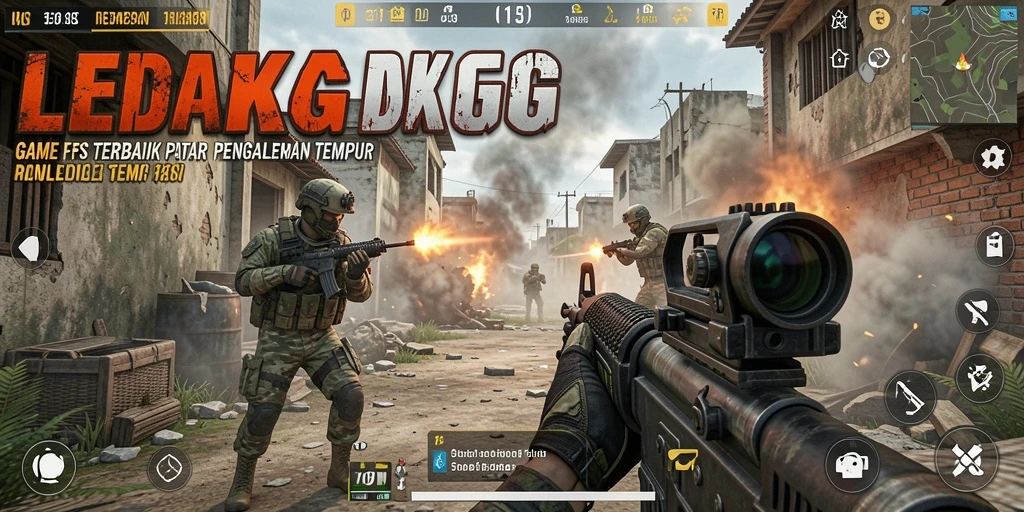 Tampilan gameplay LEDAKGG yang intens dan menegangkan.
