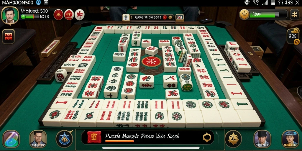 Tampilan gameplay menantang di MAHJONG500 dengan berbagai teka-teki menarik.