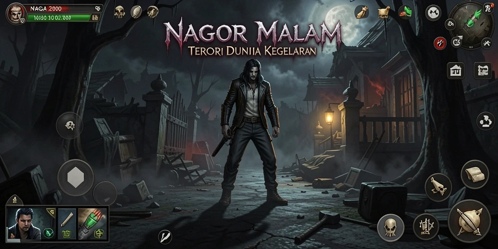 Screenshot gameplay NAGA2000 dengan suasana menegangkan.