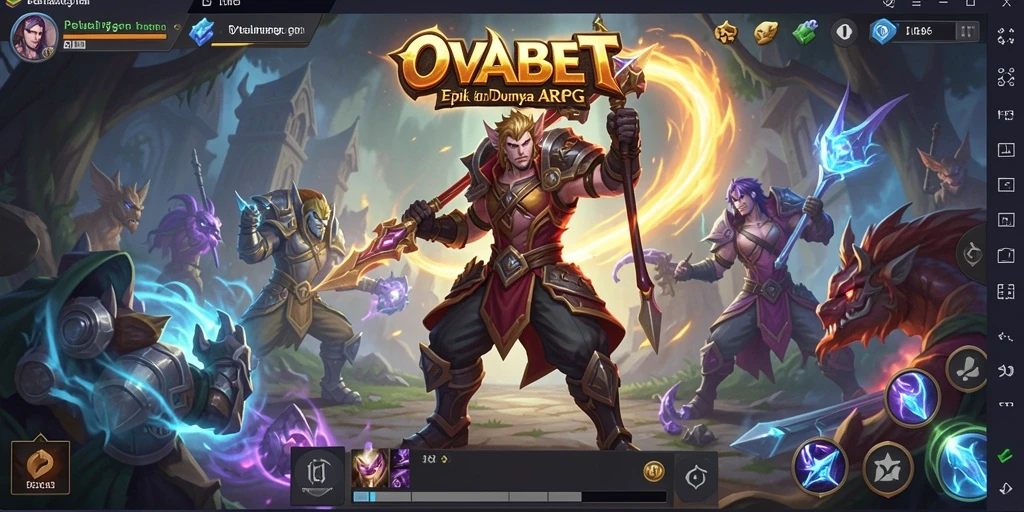 Gameplay OVABET menampilkan pertarungan seru dalam dunia ARPG.