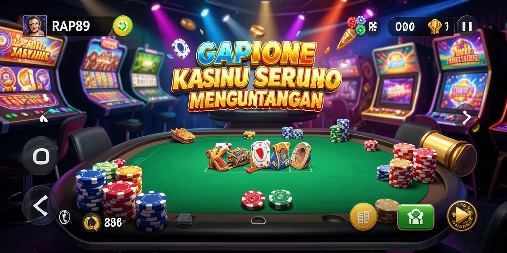 Screenshot gameplay <strong>RAP89</strong> menampilkan suasana kasino yang hidup dan grafik yang menarik.