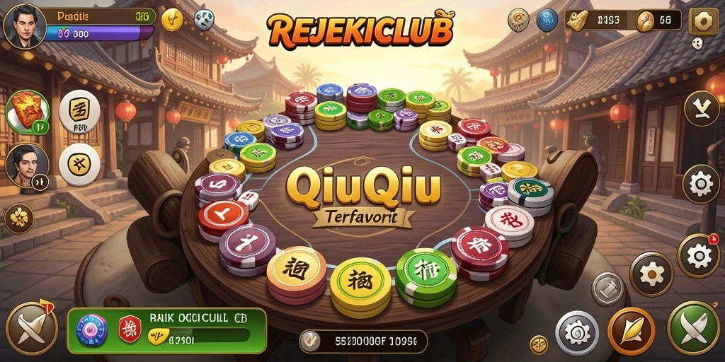 Tangkapan layar gameplay seru dari QiuQiu di REJEKICLUB.