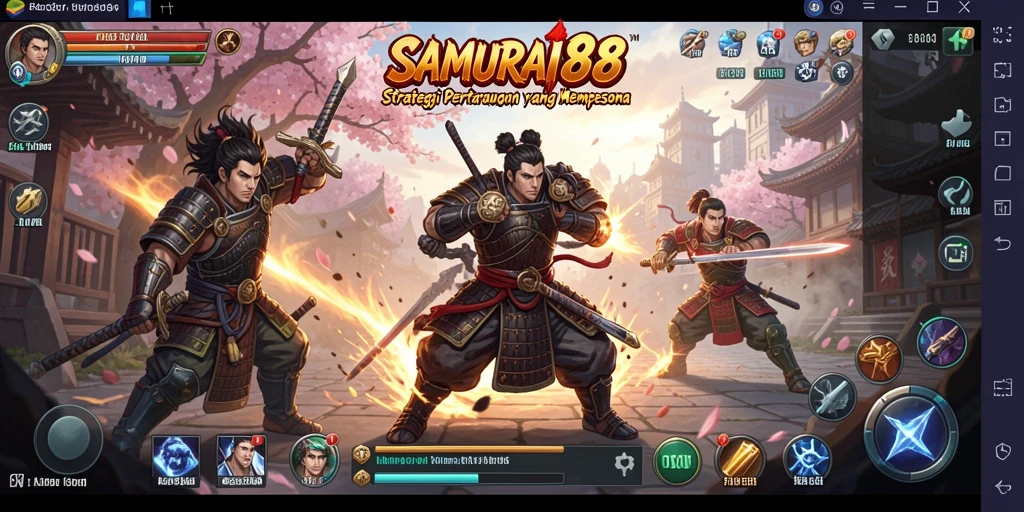 Tampilan gameplay mendebarkan dalam SAMURAI88 dengan aksi strategi yang seru.