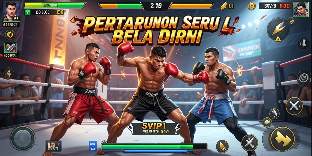 Screenshot menunjukkan aksi pertarungan mendebarkan di SVIP1.