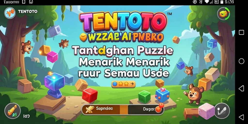 Gameplay Puzzle TENTOTO yang menantang dan menarik.